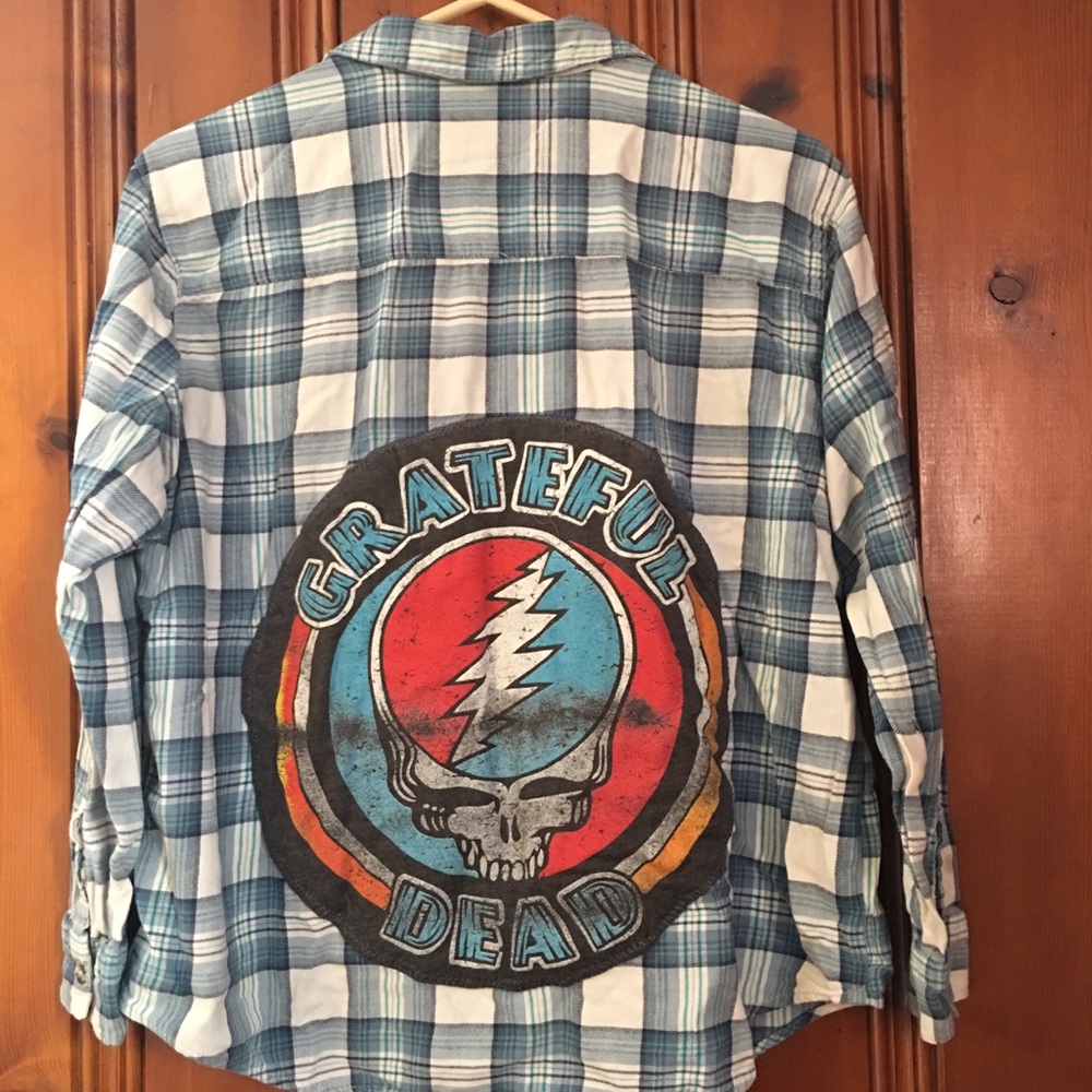 Blue Grateful Dead flannel
